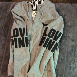 VS PINK zip up hoodie size medium